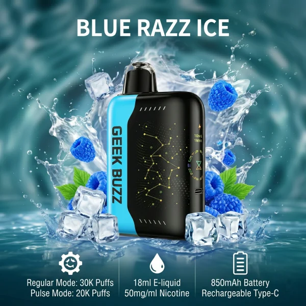 Geek BUZZ Blue Razz Ice – jednorazowy vape