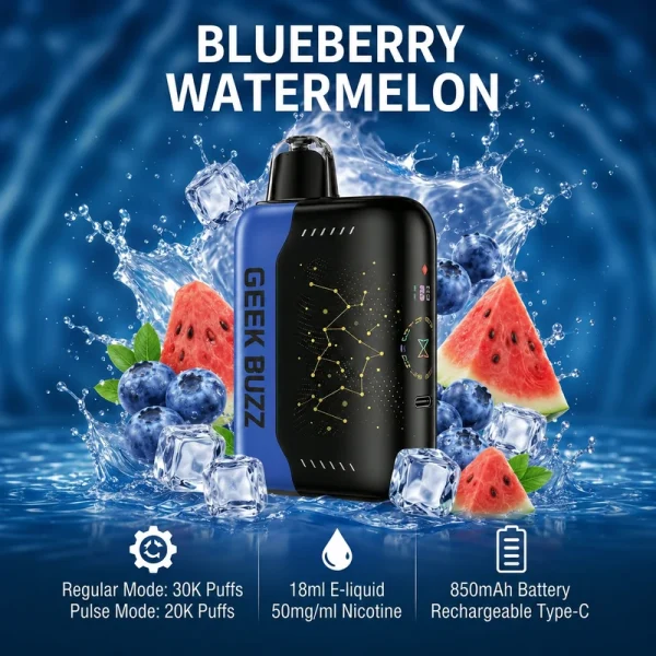 Geek BUZZ Blueberry watermelon disposable vape