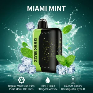 Geek BUZZ Miami – jednorazowy vape o smaku miętowym
