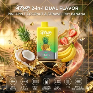 ATUP 60 000 zaciągnięć – jednorazowy vape o smaku ananasowo-kokosowo-truskawkowo-ananasowym