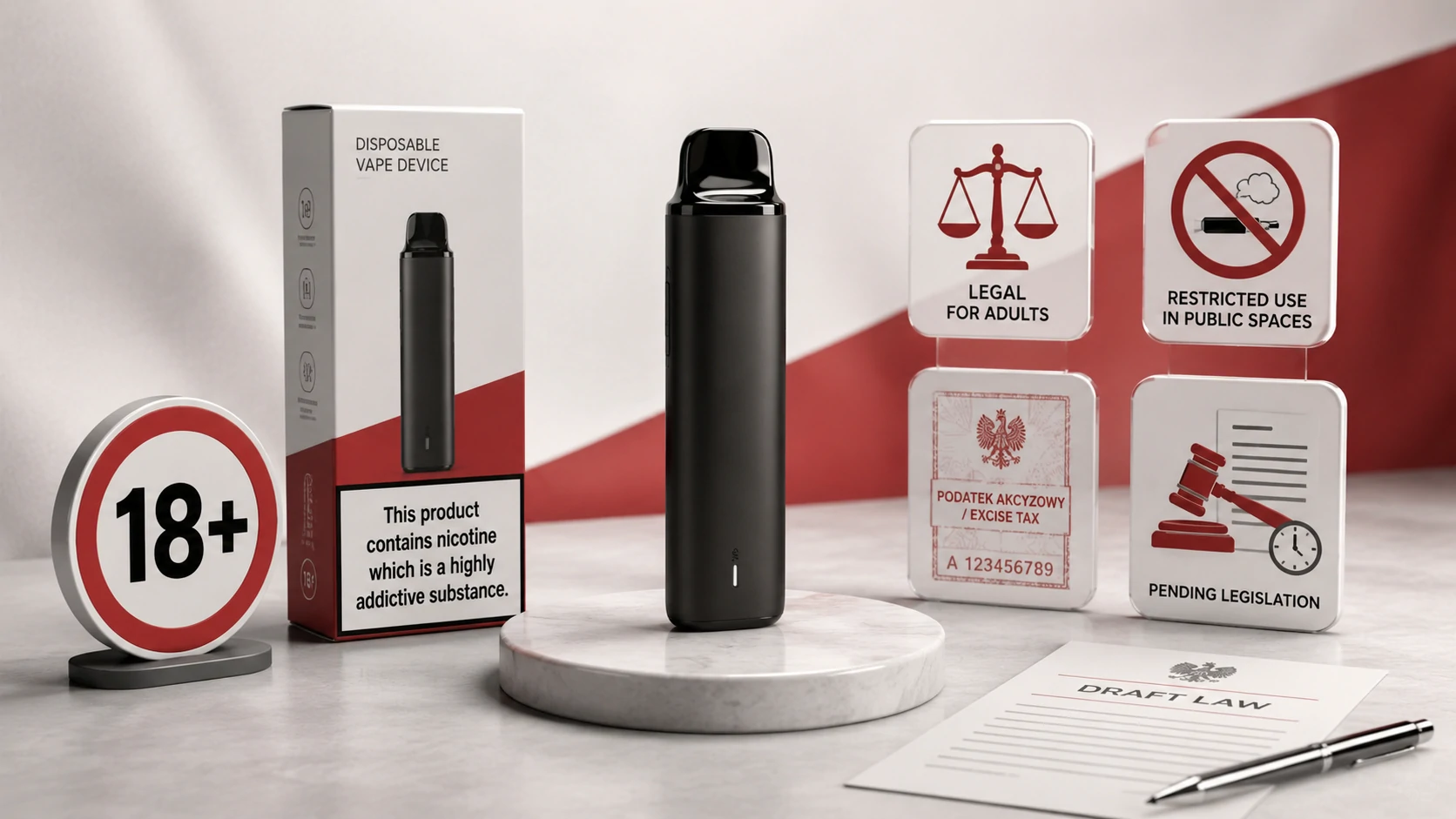 Vape retail shop worker verifying customer ID before adult purchase