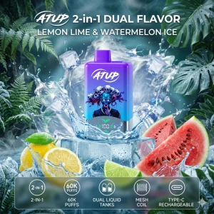 ATUP 60000 zaciągnięć – cytryna, limonka i arbuz z lodem – jednorazowy e-papieros