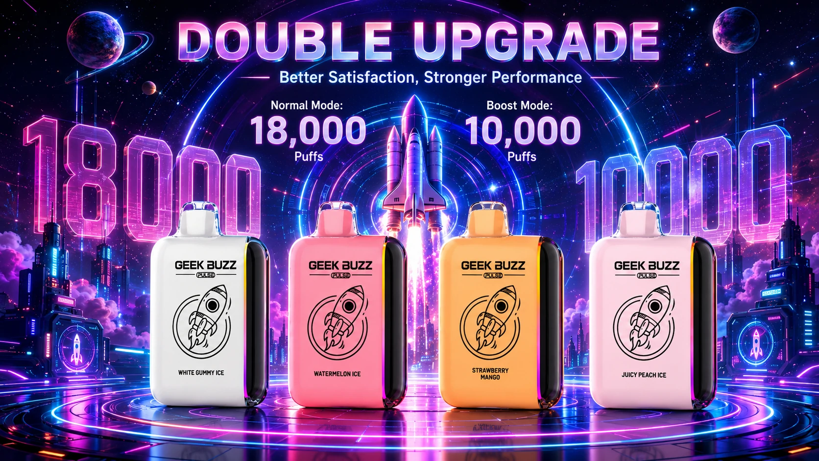 18000 Puffs Disposable Vape Double Upgrade