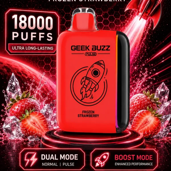 Frozen Strawberry 18K Puffs Adjustable Vape