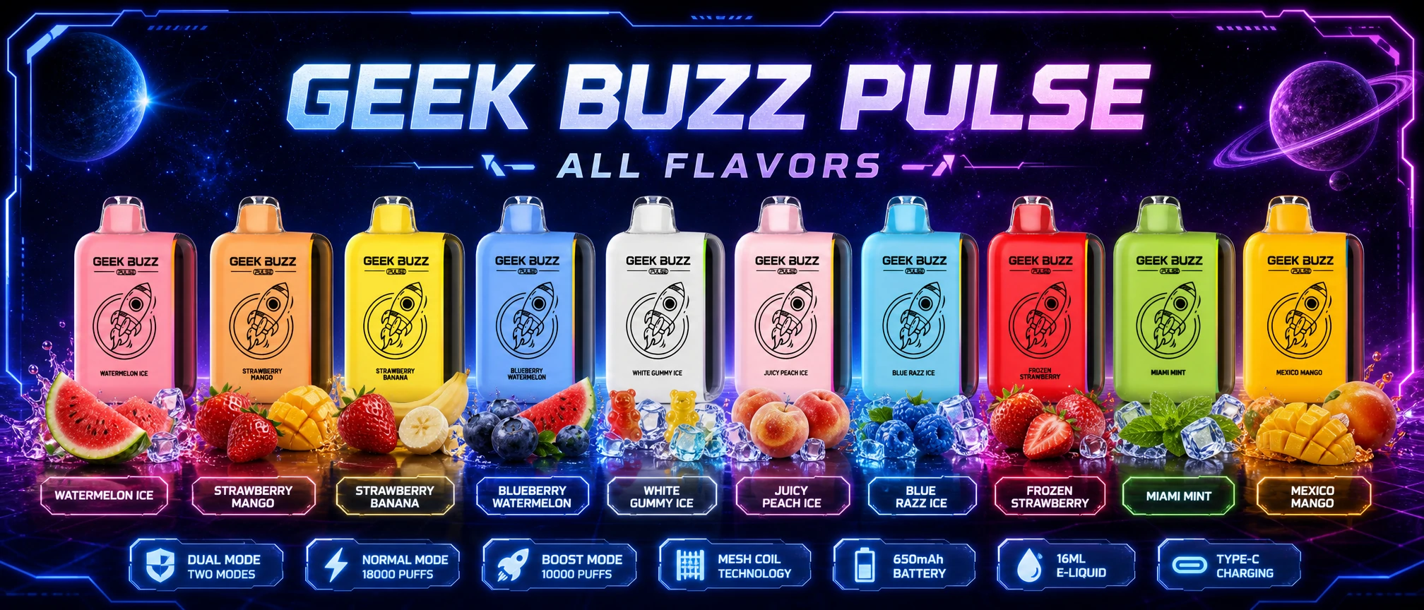 GEEK BUZZ PULSE 18K All Flavors