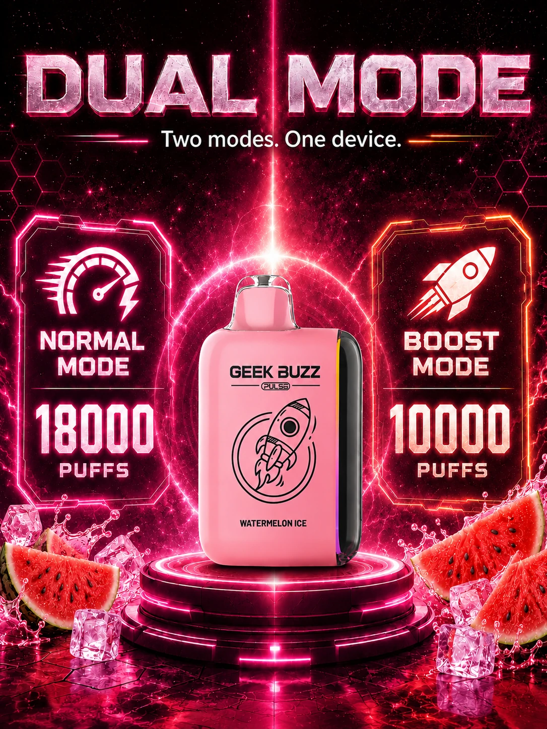 Watermelon Ice 18K Puffs Disposable Vape